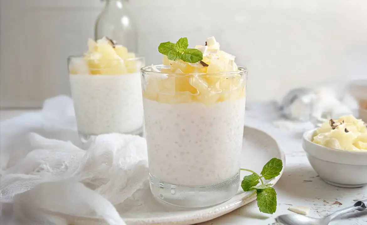 Pina colada tápiókapuding